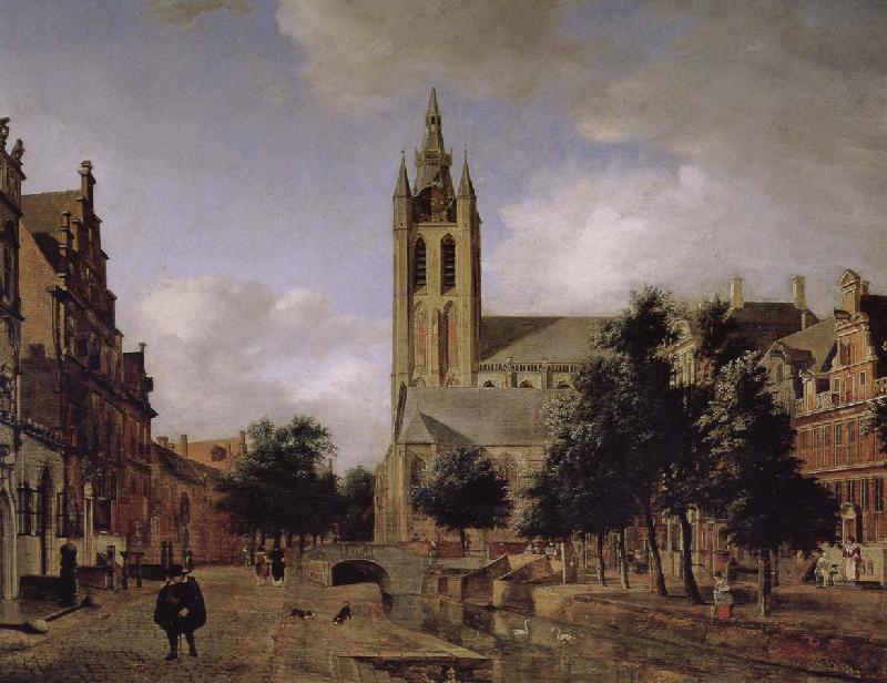 Jan van der Heyden Old church landscape